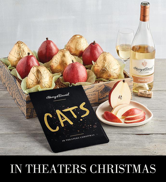 <i>CATS</i> Gold Pear Gift with Wine 